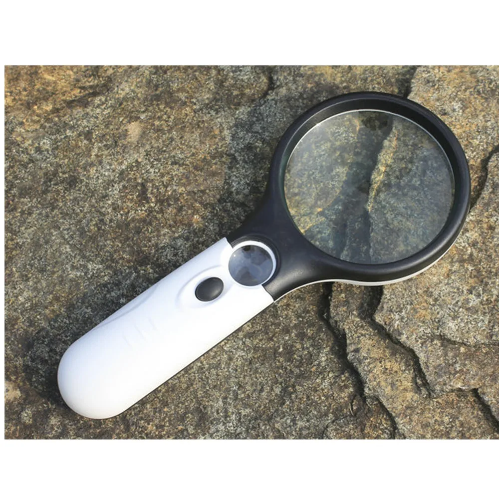 Datyson with 3LED Lamp Dual Lens Handheld 3x75mm 45x22mm Magnifier | Astronomical Accessary