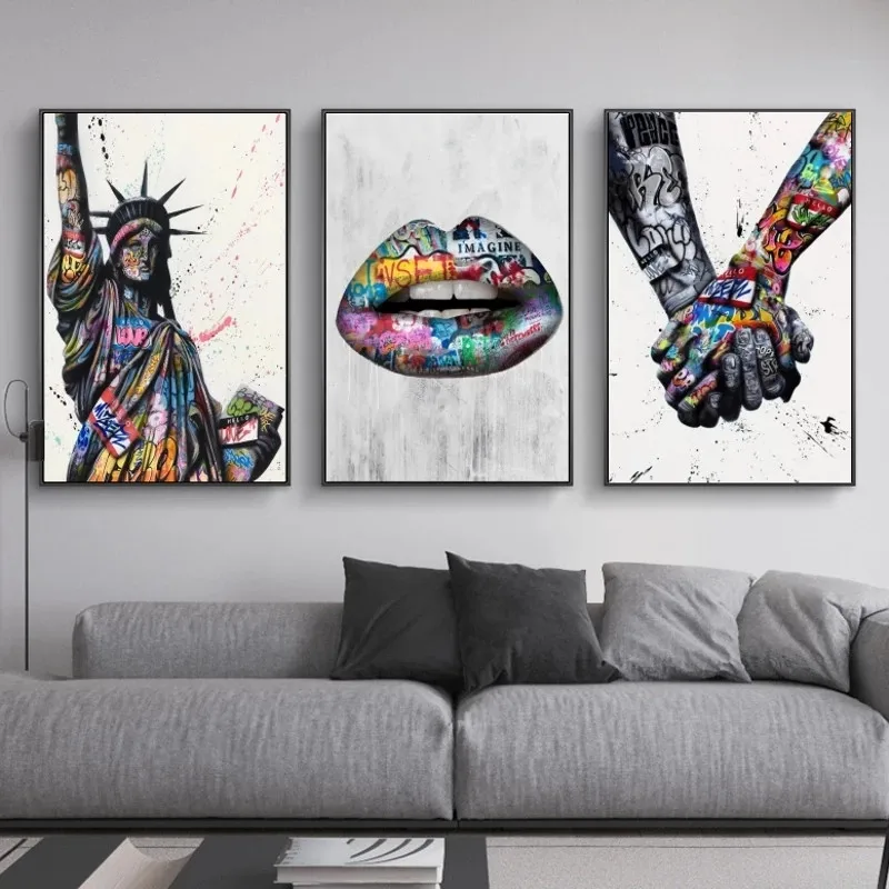 

Statue of Liberty Street Graffiti Art Canvas Paintings on The Wall Art Posters and Prints Abstract Art Wall Pictures Home Decor