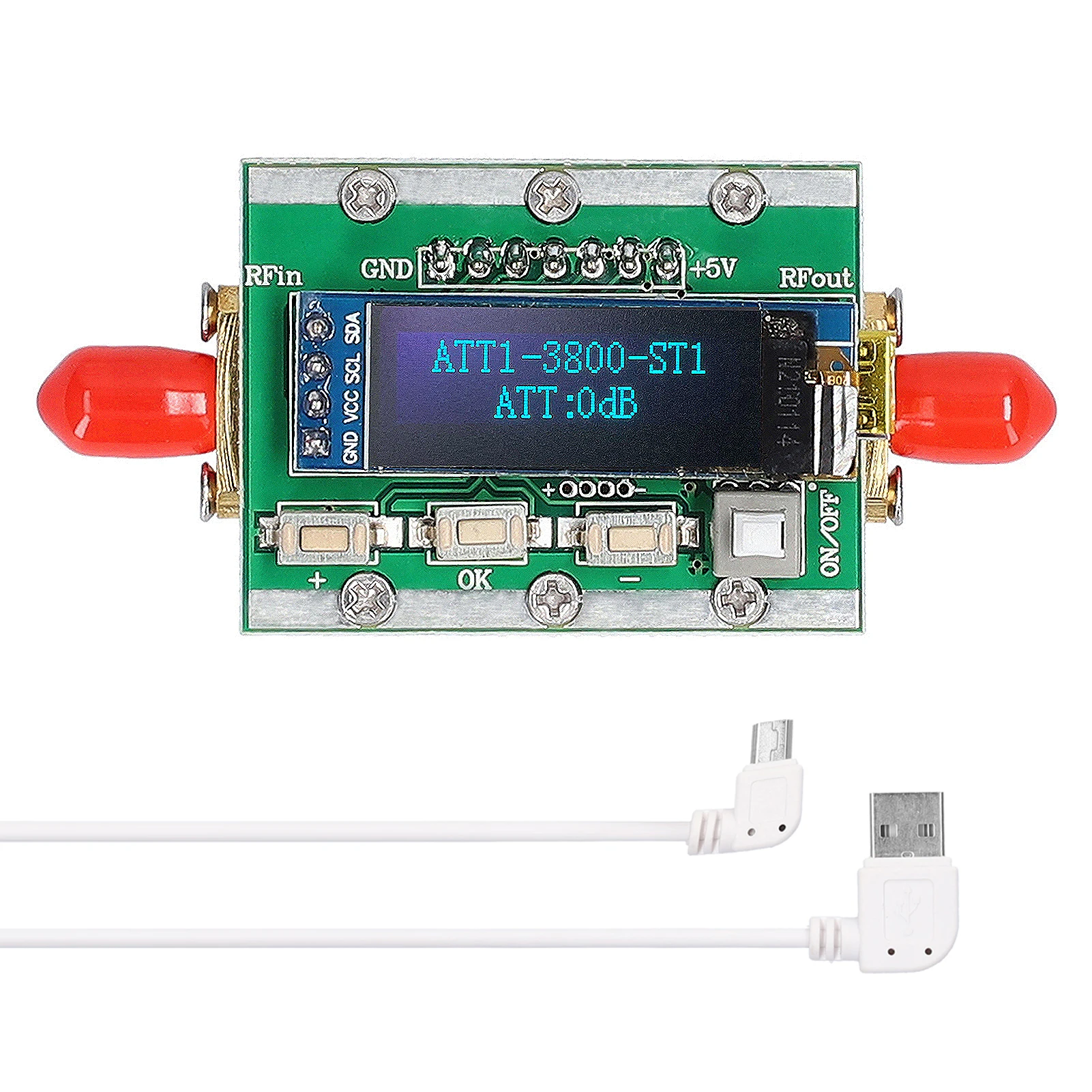 

HMC472 6-bit Digital Attenuator Module 5V USB Power Supplys Low Insertion Loss with 1M-3.8GHz Working Frequency