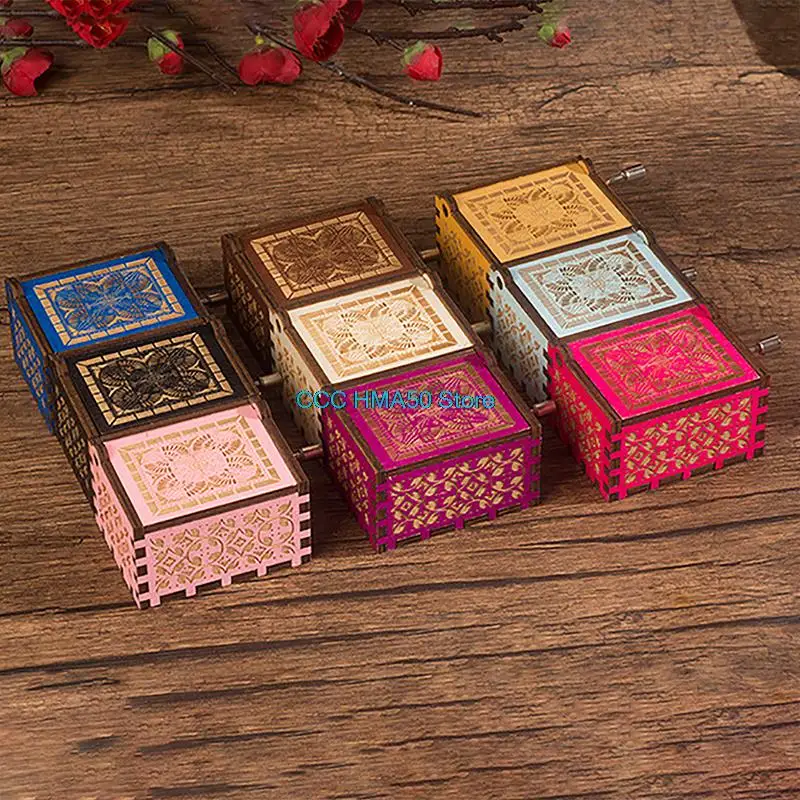 

1 Music Box Wood Carving And Color Printing Music Box Birthday Commemorative Gift For Wife/Daughter/Son Holiday Gifts Home