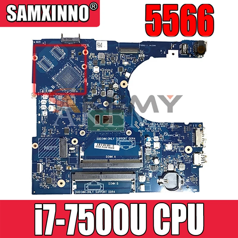 100% рабочая для DELL Inspiron 5566 материнская плата i7 7500U процессор J0F4J 0J0F4J BAL60 LA D871P