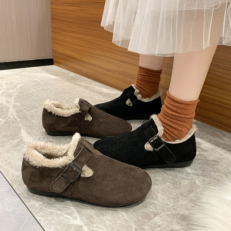 

Women Round Toe Low Heels Female Shoes Modis Slip-on Dress Winter 2021 New Slip On Slip-On Boots Rubber Mid-Calf Lace-Up Rome Fl