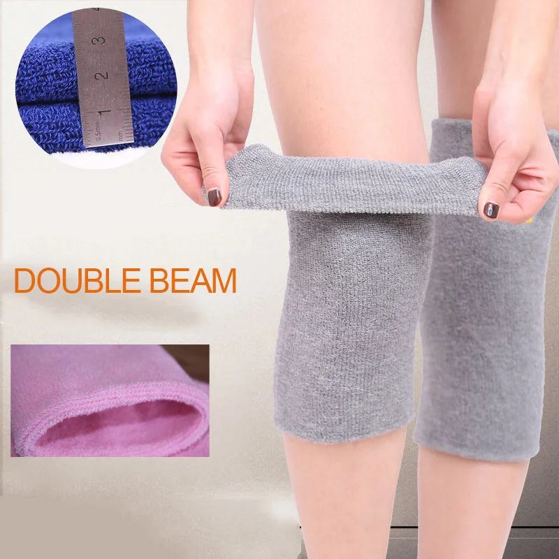 

New 2pcs Thickened Lengthened Knee Pad Protection Cover Towel Warm Thermal Knee Sleeves XD88