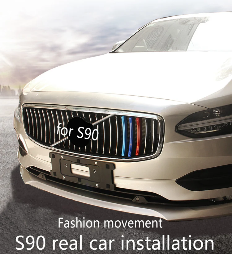 Для volvo s90 v90 трехцветные чистая полоска для автомобильной двери сетевой изменение специальные принтеры цветных наклеек и модель s90 v90