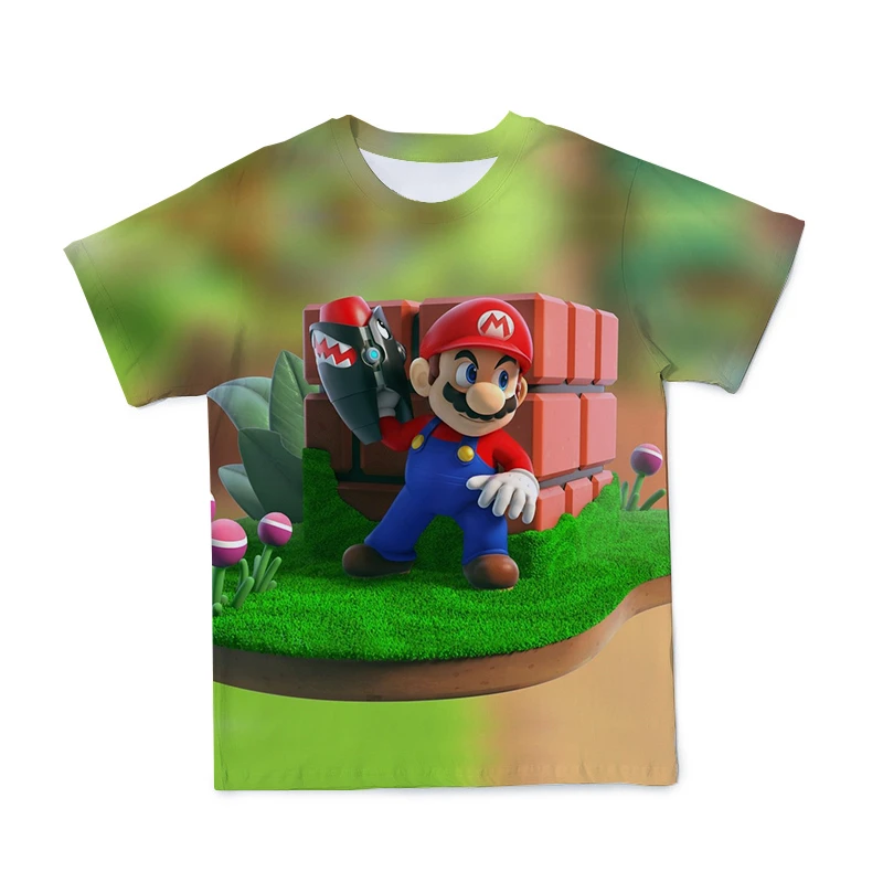 

Boys Mario T Shirt SuperMario Print Clothes Girls 3D Funny T-Shirts Costume Children 2021 Summer Clothing Kids Tees Baby Tshirts