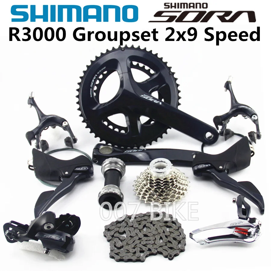 Переключатели передач SHIMANO R3000 Groupset SORA шоссейный велосипед 50-34T 170 мм передний