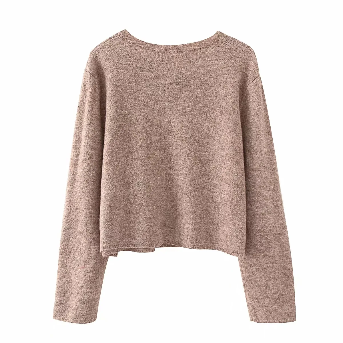 

Jumper Sweater Tank-Top Solid Camel Cardigan Single Breasted Knitted 1set