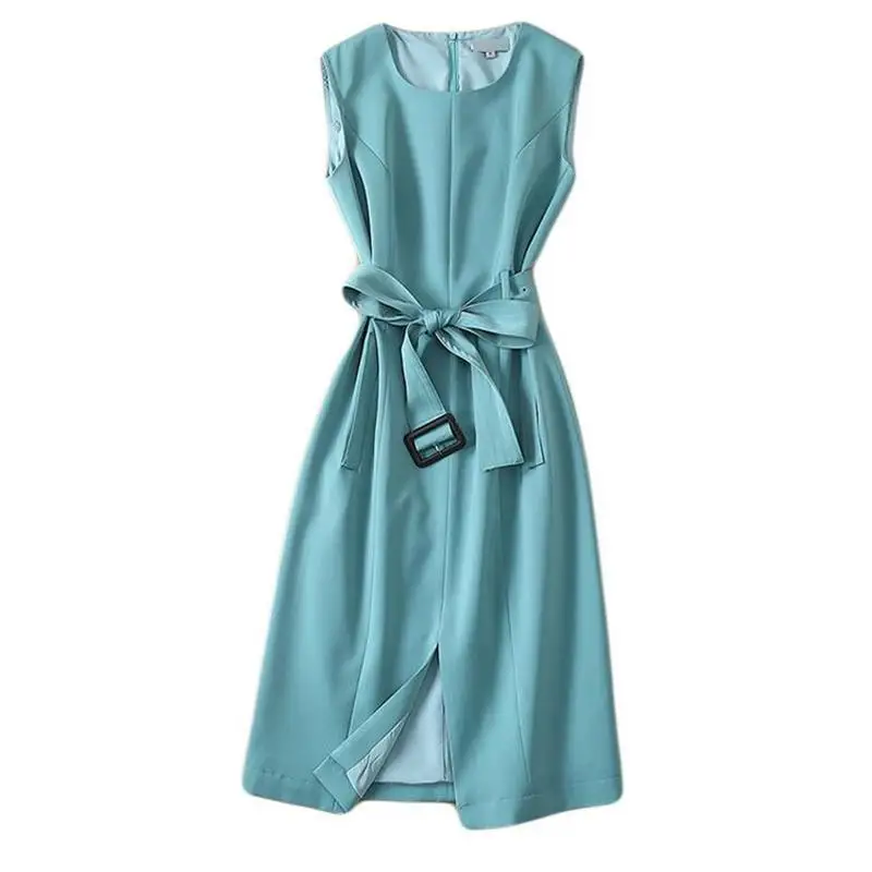 Модельное платье принцессы высокого качества с круглым вырезом без рукавов