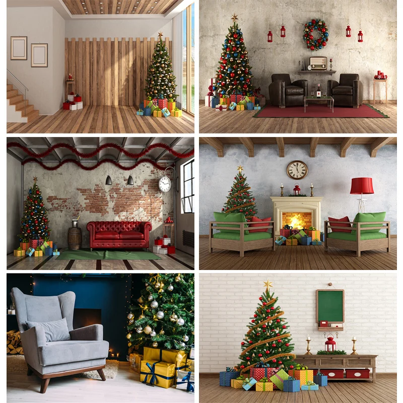 

ZHISUXI Christmas Photography Backdrops Room Tree Party Decor Baby Portrait Photo Background For Photo Studio Props 20106ZSD-02