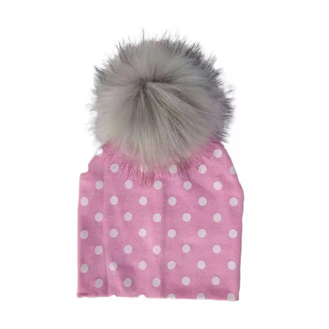 Шапка для новорожденных с леопардовым принтом Бордо в горошек | Детская одежда и