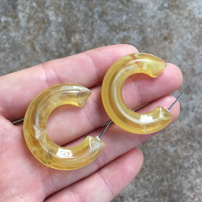 UJBOX большая акция японский корейский акриловые узор из смолы серьги для женщин и