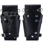 Профессиональная парикмахерская сумка с ножницами для волос с заклепками Чехол-кобура с держателем с поясным ремнем через плечо