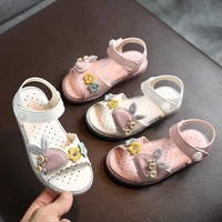 2021 summer korean style cute bunny girl sandals crystal bottom childrens beach shoes 21 30 size breathable sandals little girl