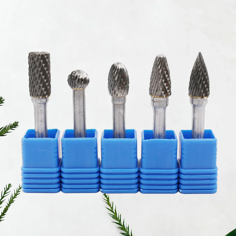 

5 шт. Шлифовальная головка из вольфрамовой стали, фрезы для фрезерной обработки, роторные инструменты, набор для деревообработки, резьбы, гр...