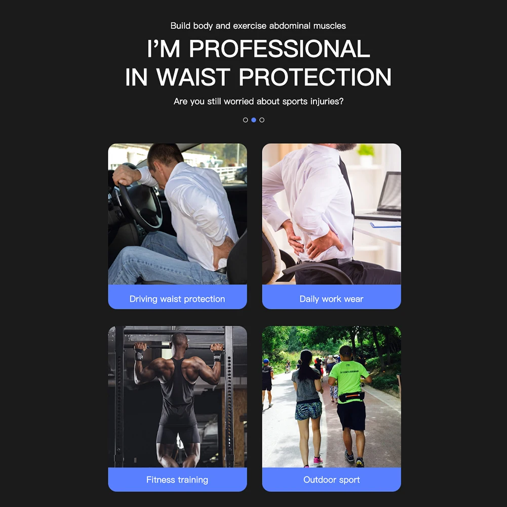 

Waist Spine Support Belt Heat Pressure Compression Lumbar Back Protective Brace Working-out Comfortable Decoration