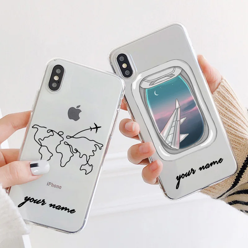 Чехол для телефона iPhone чехлы 11 Pro Max X XS 7 8 6 Plus XR Чехлы DIY с индивидуальным именем