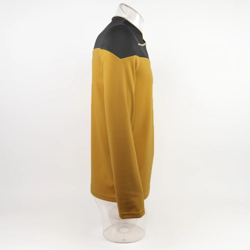 Звезда TNG капитан Пикард трек красный Униформа Топ куртка Voyager DS9 Желтый костюмы для косплея Хэллоуин Вечерние
