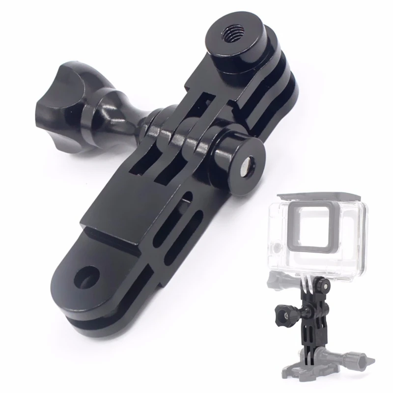 CNC алюминиевый сплав трехходовой поворотный кронштейн адаптер для GOPRO Hero 1 2 3 + 4 5