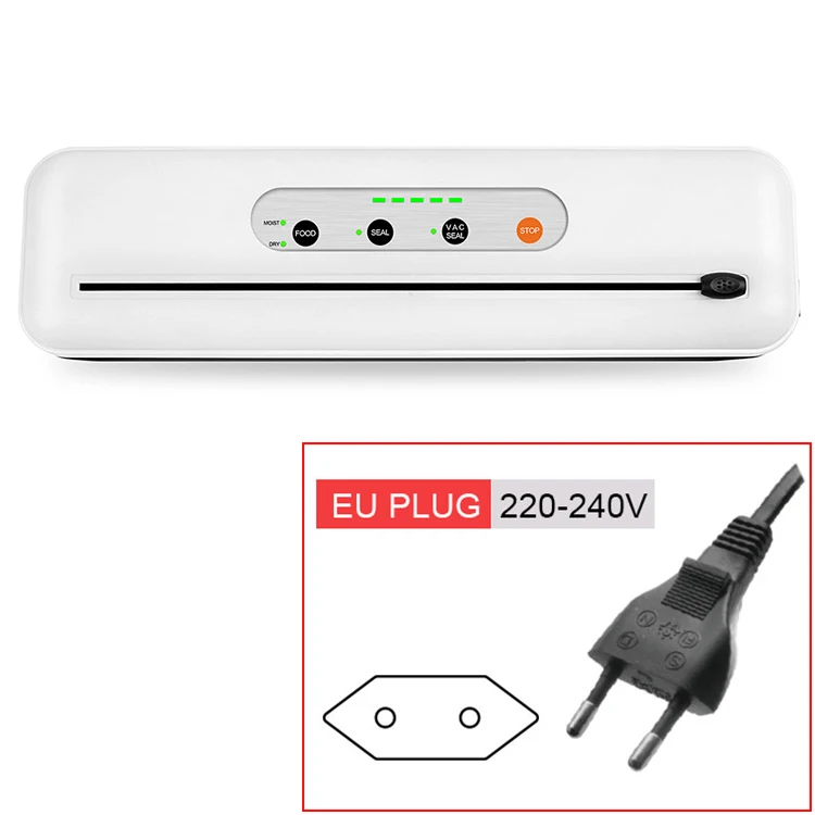 220-240V EU PLUG LAIMENG вакуумный упаковщик Sous Vide вакуумный упаковщик с резаком для хранения продуктов новая вакуумная упаковочная машина с вакуумными пакетами S274 - Цвет: 220-240V EU PLUG