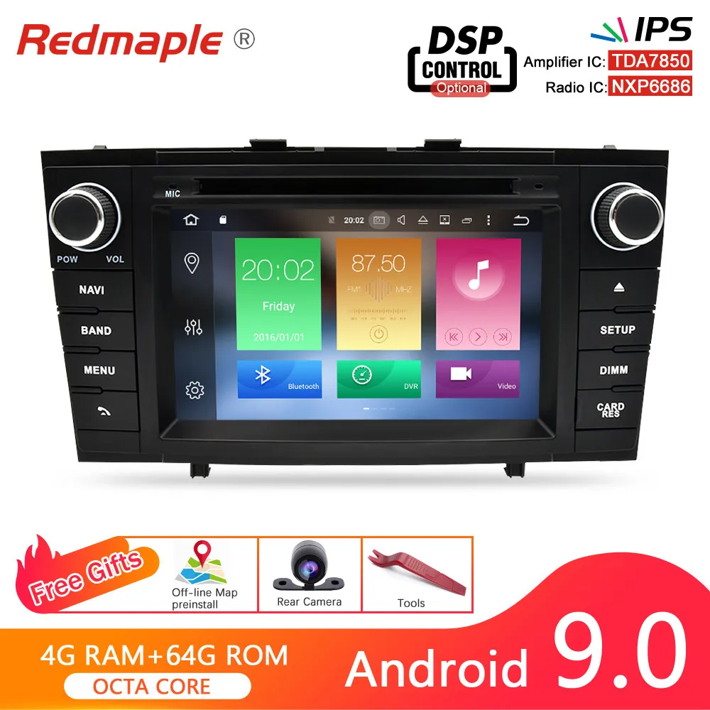4G RAM Android 10 0 автомобильный Радио DVD GPS мультимедийный плеер для Toyota Avensis T27 2009 2015 WIFI