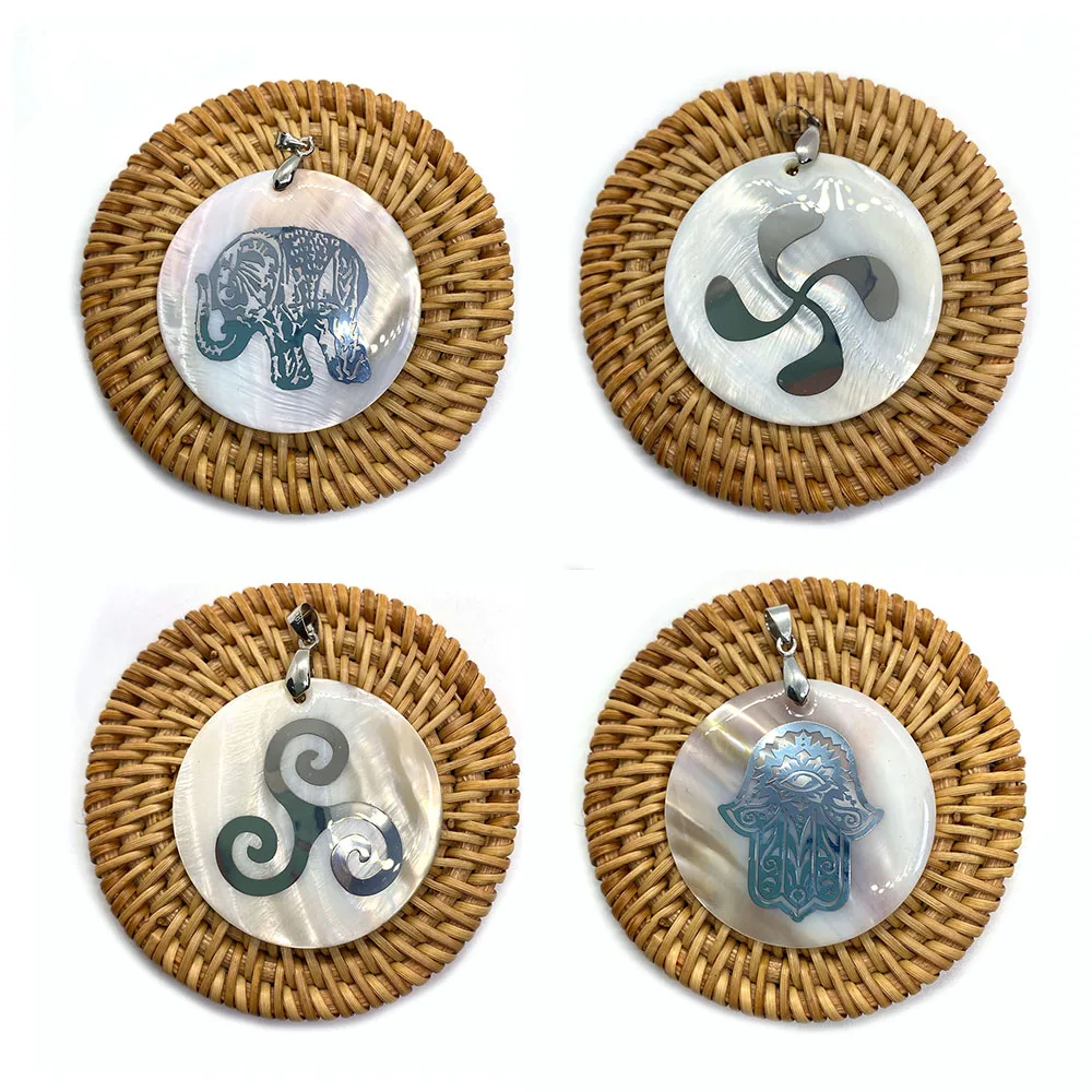 

Natural Shell Pendant Enamel Pendant Fashion Jewelry Designer Charm Mother-of-pearl Abalone DIY Jewelry Crafts Wholesale
