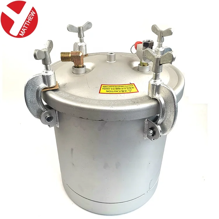 

Portable Pressure Feed Tanks and Paint Supply Containers With Paint Spray Guns