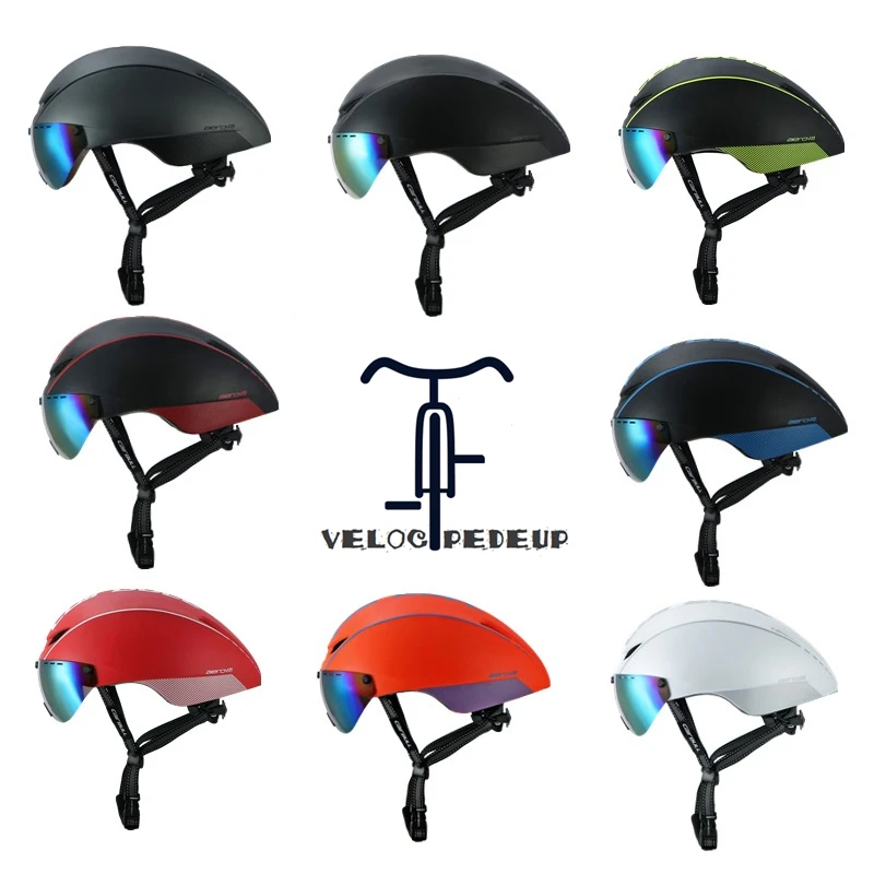 Пневматический велосипедный шлем очки Триатлон tri aero с линзами Магнитный