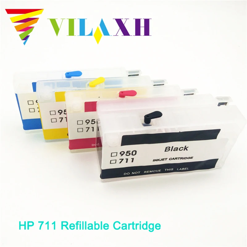 Пустой многоразовый картридж vilaxh для принтера hp 711 design jet T120 T520 с чипом