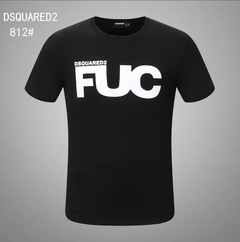 

BLACK COLORS New Short-sleeved T-shirt Men's Letter Printing Fashion Trend DSQ2 Summer COTTON Shirt