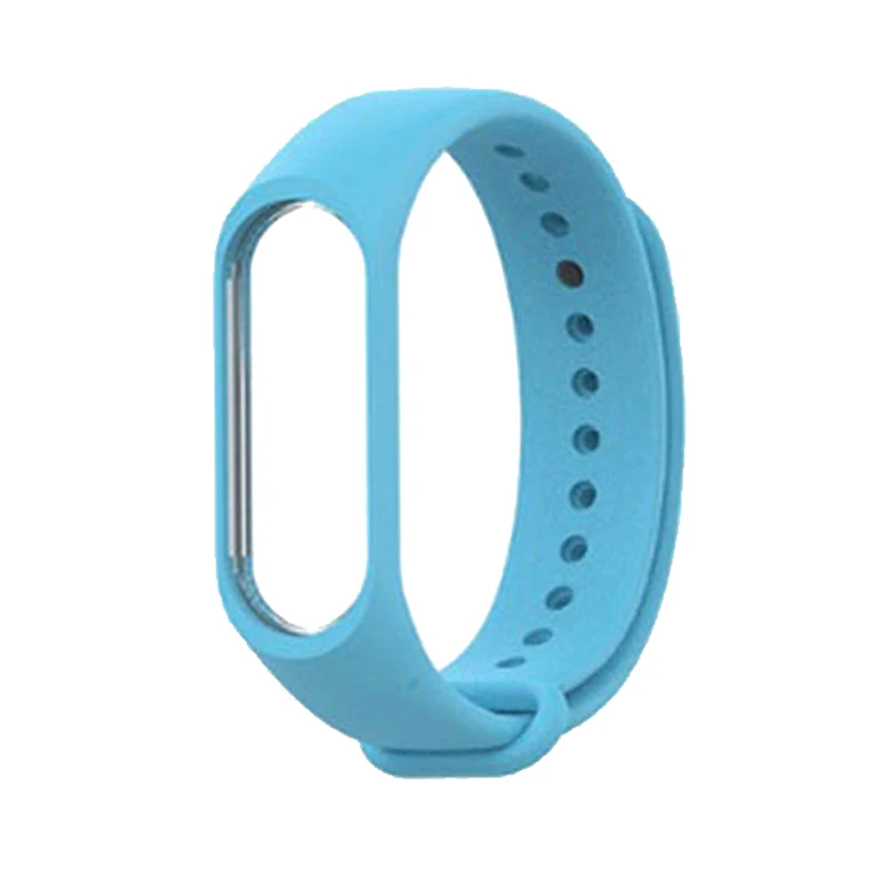 blue Браслет для mi Band 4 3 спортивный ремешок часы силиконовый ремешок для mi band 3 4 браслет mi band 4 3 ремешок - Цвет: blue