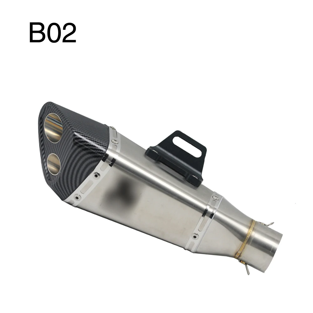B02 with AK logo ZSDTRP Универсальный мотоцикл глушитель слипоны Akrapovic наклейки для Yoshimura R11 Suzuki GSXR 600 750 Ninja650 - Цвет: B02 with AK logo