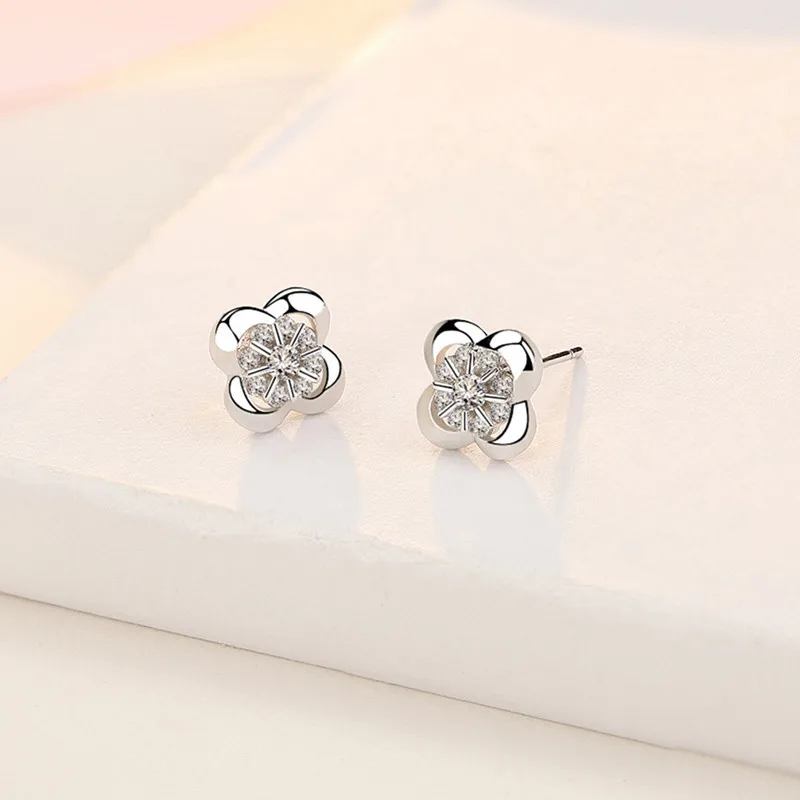 Женские серьги гвоздики с кристаллами серебро 925 пробы|Серьги-гвоздики| |