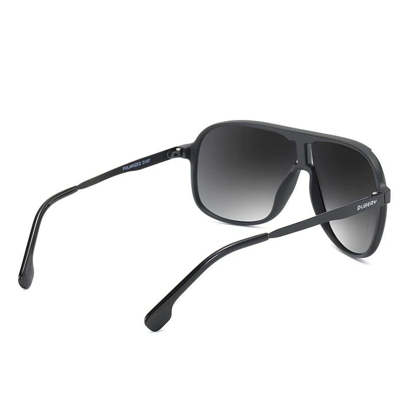 DUBERY Square Polarized Sunglasses Aviation Red Mirror Metal Sport Sun Glasses Male UV400 Driver Shades Coating Oculos | Аксессуары для