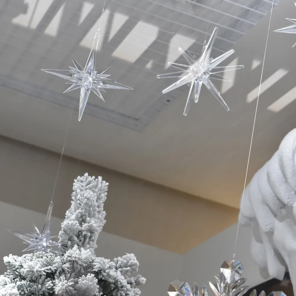 Хрустальная лампочка Звезда Висячие украшения Рождественские прозрачные