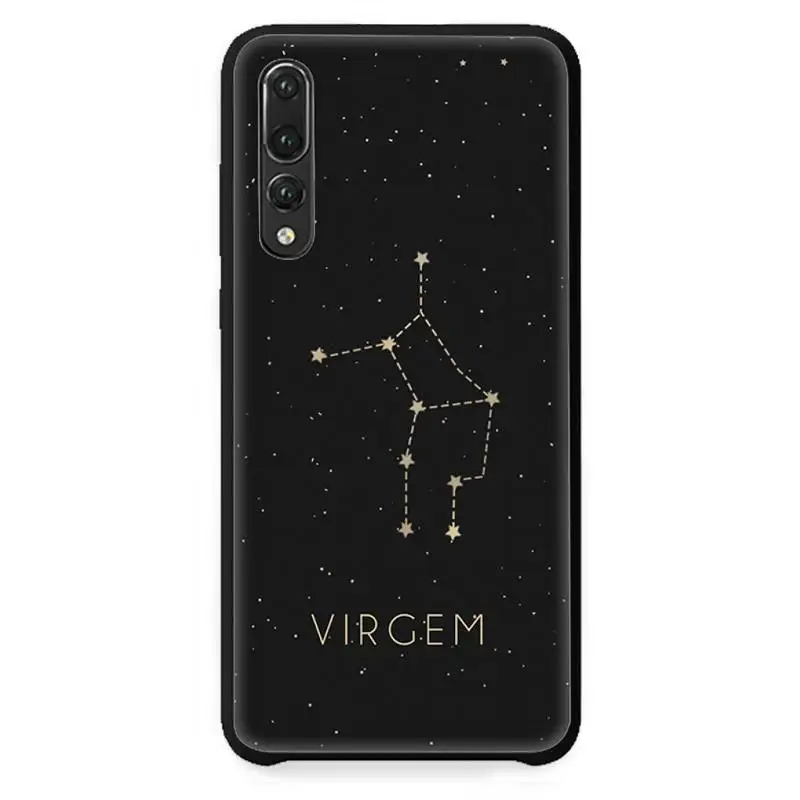 

simple 12 constellations zodiac Phone Case For huawei P 30 40 20 lite pro smart 2019 honor 10 i lite 8x nova 5t mate 20 pro