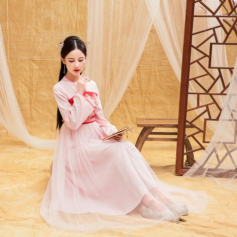 Китайская Подружка невесты Hanfu новинка 2019 осенне зимние модные костюмы платье
