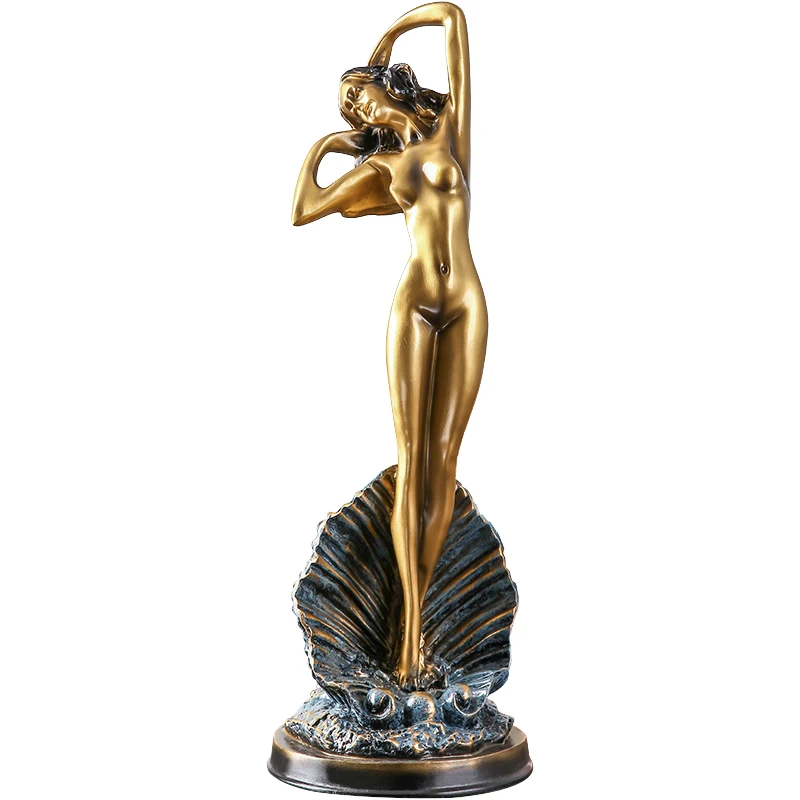 

EUROPE AND AMERICA STYLE MERMAID FISHER GIRL STATUE RESIN CRAFTS BEAUTY FIGURE ART SCULPTURE HOME DECORATION ACCESSORIES R2939
