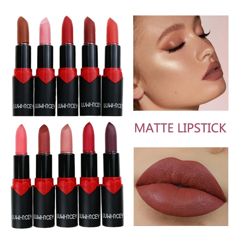 10 цветов Матовая тумана помада с длительным эффектом увлажнения Губная макияж