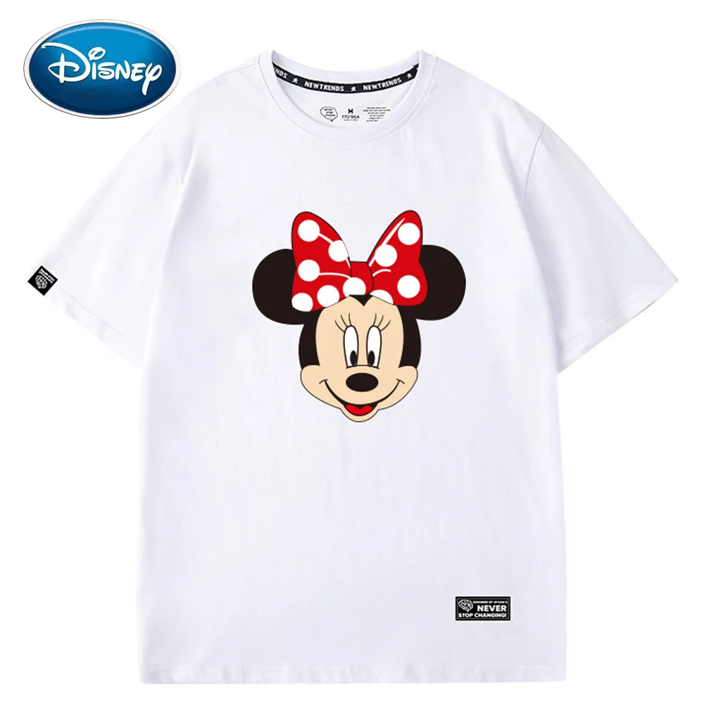 Стильная футболка с Минни Маус бантом в горошек мультяшным принтом круглым