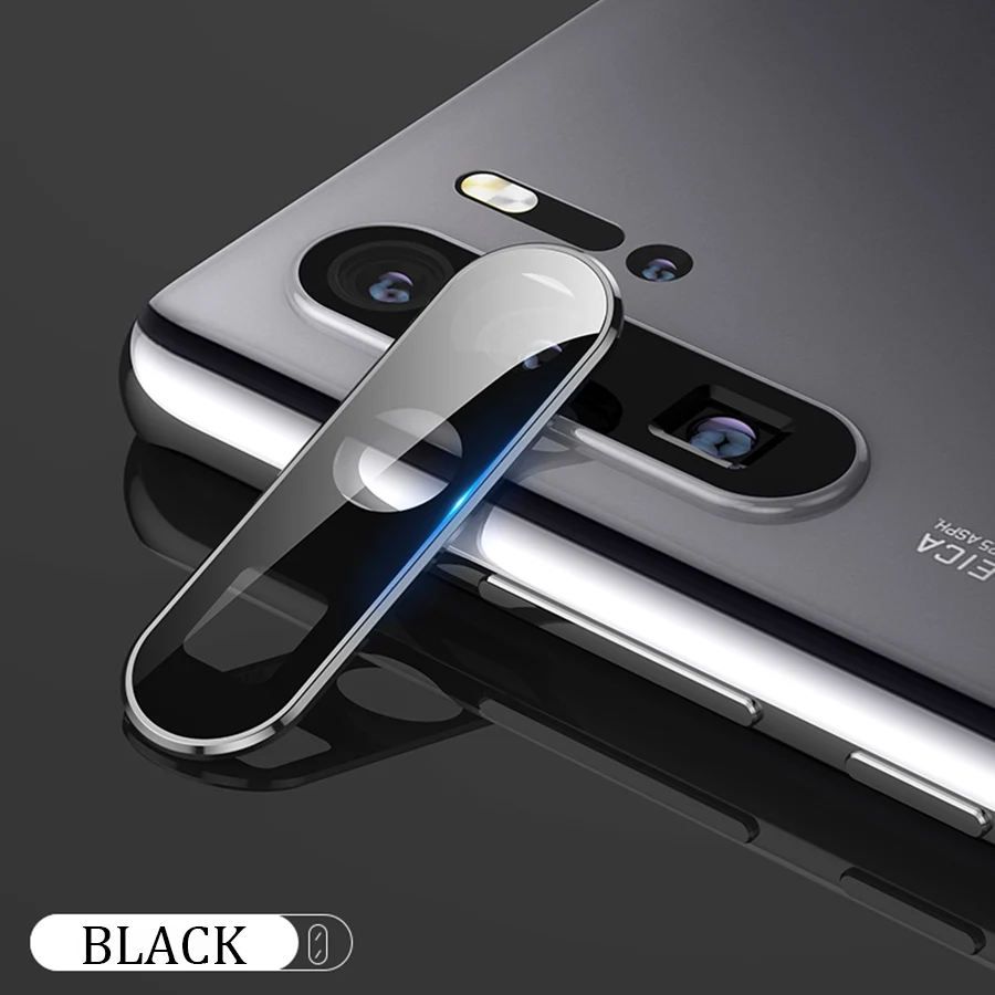 Black Закаленное стекло P30 Pro для huawei P30 Pro, металлическое защитное кольцо для объектива камеры, защитная пленка для экрана, пленка для huawei P30 - Цвет: Black