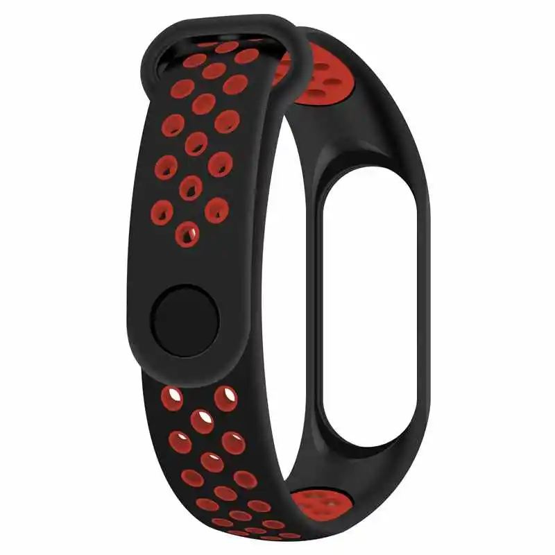 black red Sindvor mi Band 3 ремешок для Xiaomi mi Band 3 браслет Силиконовый браслет mi band 3 ремешок умный ремешок для mi Band 3 - Цвет: black red