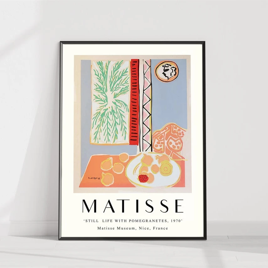 

Wall Art Still Life with Pomegranates Canvas Painting HD Prints Modular Pictures Frame Home Decor For Bedroom Matisse Poster