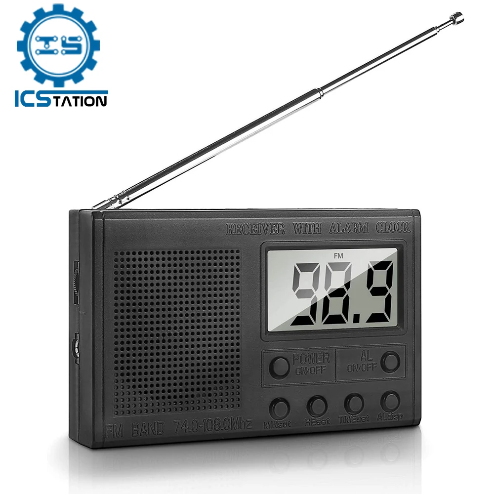DIY Electronic Radio Kit FM Stereo Radio Module 76-108MHz Wireless Receiver Digital Radio Soldering Practice LCD Display DC 3V