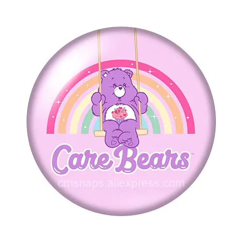 DB1147-14 Прекрасный Care Bears стильная футболка с изображением персонажей видеоигр 18 мм кнопки 10 шт, смешанные цвета, круглый стеклянный кабошон стиль для украшение с защелкой - Окраска металла: DB1147-14