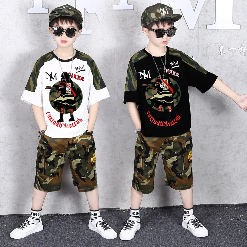 

Summer 2 Pcs Outfits For Boys Clothing Children Clothes Sets Kids Camouflage T-Shirt Shorts Sports Suit Toddler Boy Costume