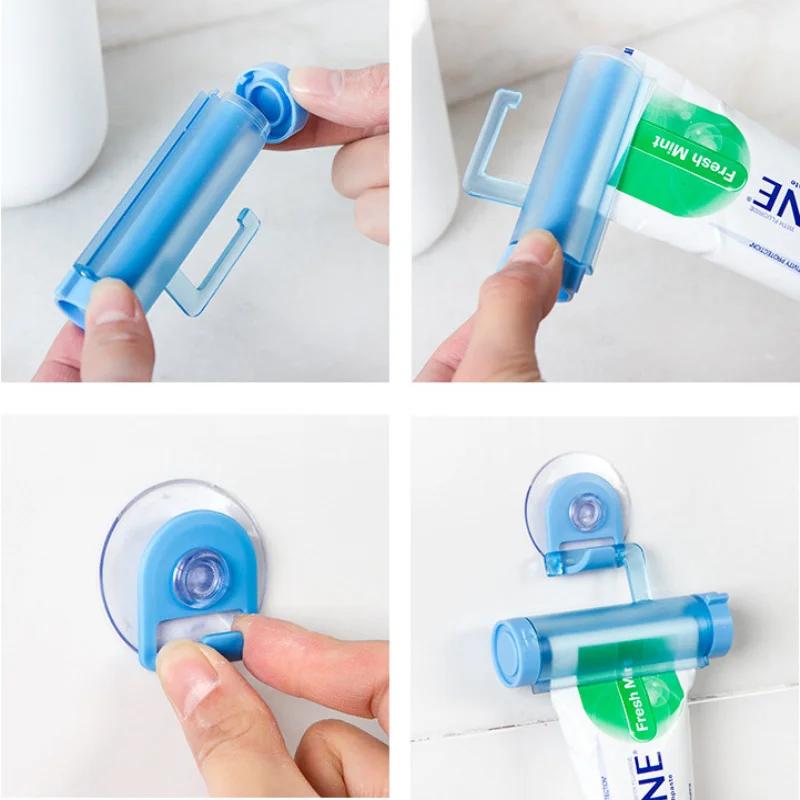 Toothpaste Rolling Squeezer Tube Home Bathroom Accessories Manual Dental Cream Easy Dispenser Sucker Hanging Holder | Дом и сад