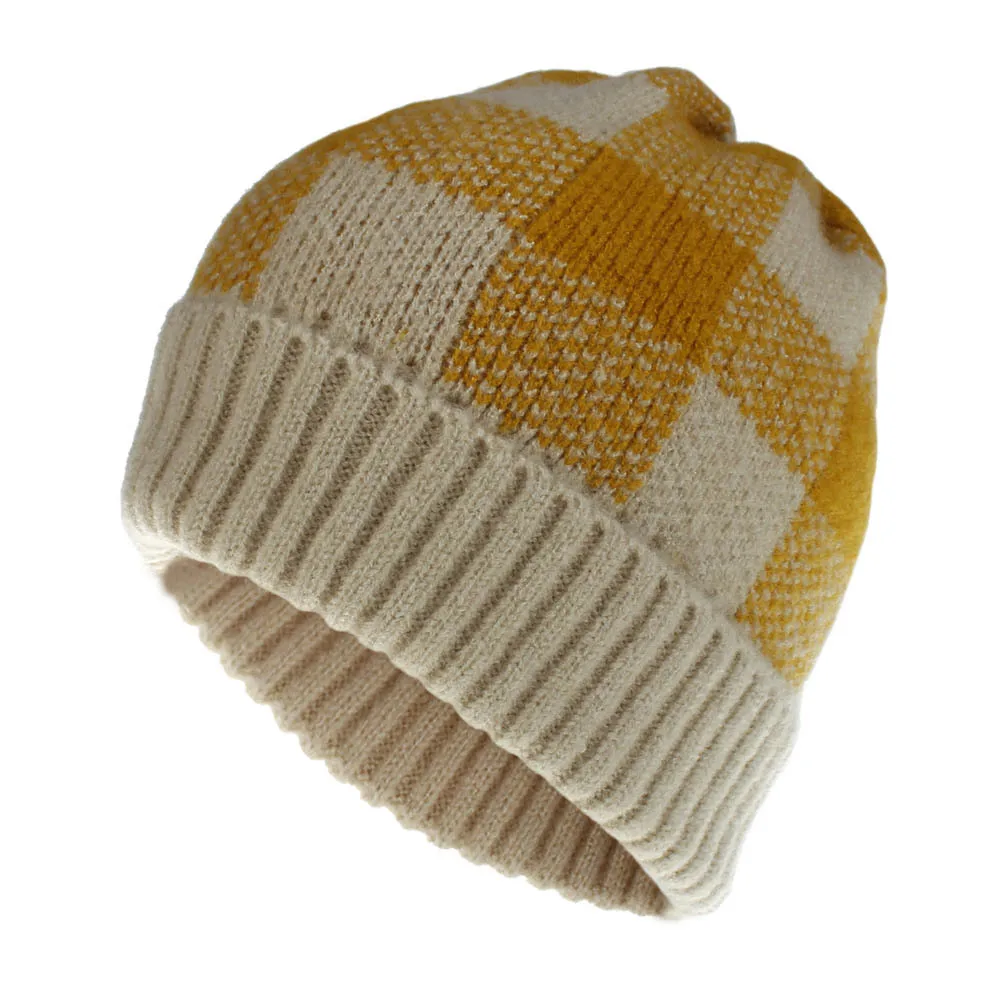 Шапка-бини вязаная шерстяная однотонная женская | Аксессуары для одежды