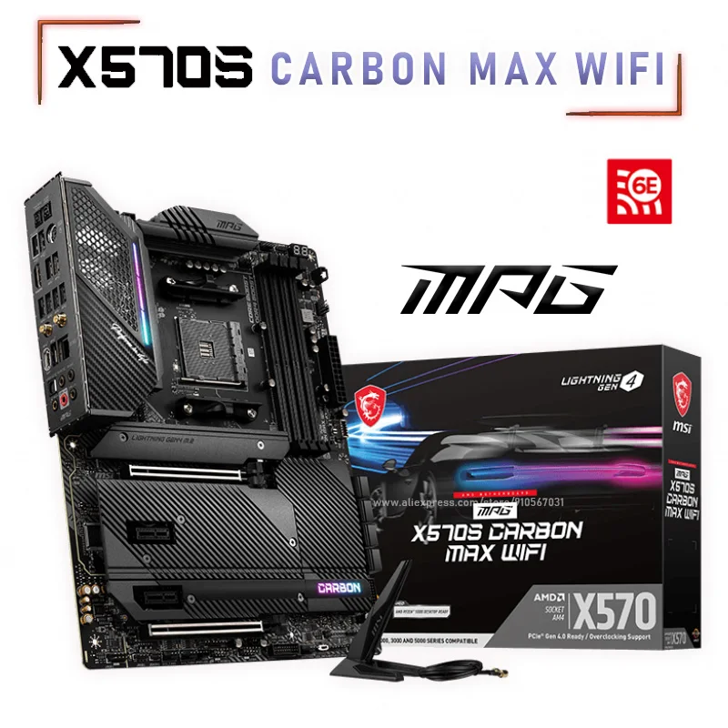 

AM4 MSI MPG X570S EDGE MAX WIFI Gaming Motherboard AMD X570 DDR4 Support 5900X 5950X R9 R7 R5 CPU AMD X570 Mainboard AM4 ATX New