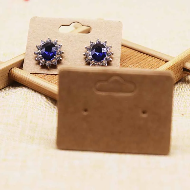 50 шт. крафт бумага для сережек в горошек держатель карт чистая DIY 3