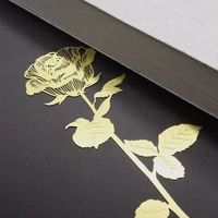 rose bookmark metal hollow brass bookmark exquisite delicate book marks for men women adults gifts books paper office supplies